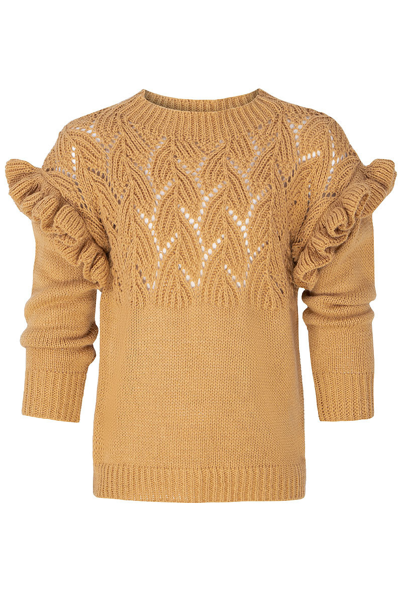 Sweterek dla dziewczynki Anielka camel