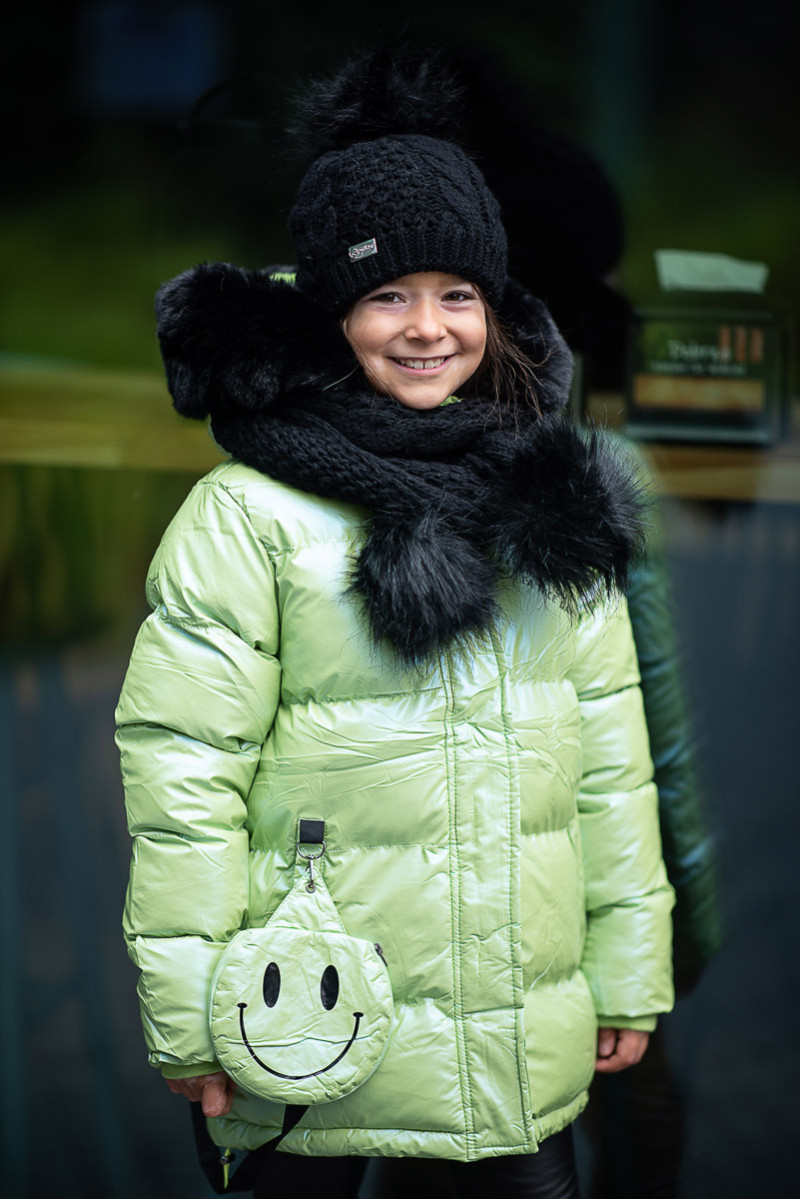 Kurtka zimowa pikowana dla dziewczynki odzież dziecięca Sówka