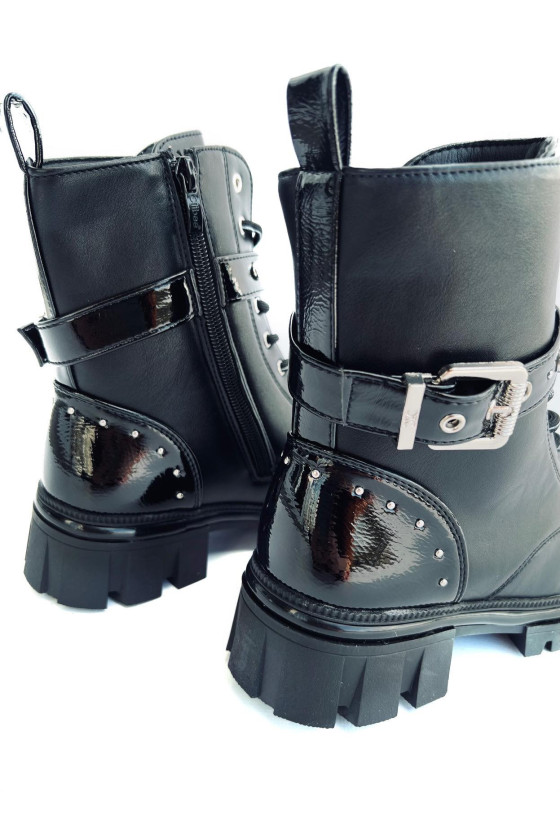 Botki zimowe dla dziewczynki zima jesień czarne obuwie zimowe kozaki dla dziewczynki obuwie dzicięce