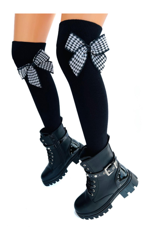 Botki czarne zimowe kozaki zimowe dla dziewczynki sówka odzież dziecięca