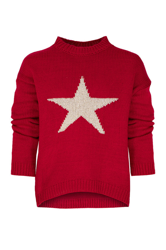 Sweter świąteczny dla dziewczynki gwiazdka boże narodzenie odzież dziecięca Sówka