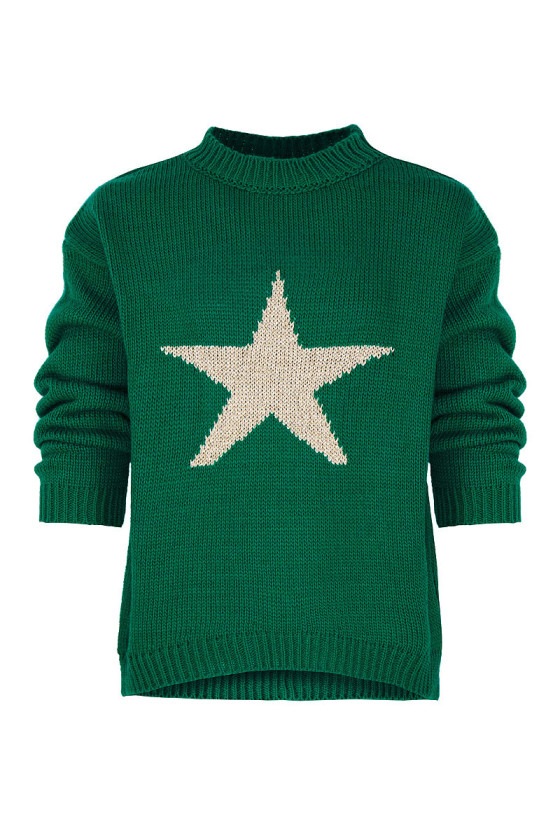 Sweter świąteczny dla dziewczynki gwiazdka boże narodzenie odzież dziecięca Sówka