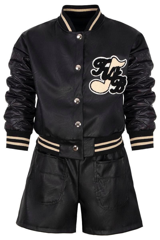 Bomberka dla dziewczynki ekoskórka kurtka bomberka i szorty  ❤️Sówka❤️