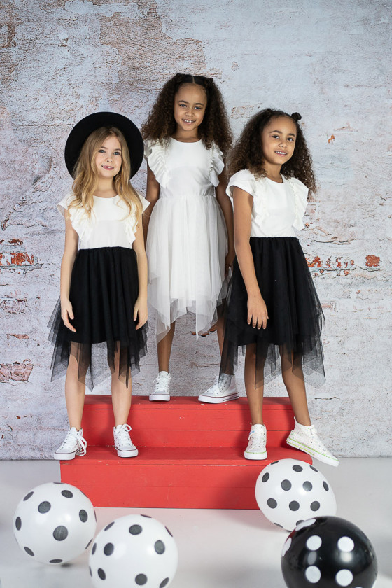 Sukienka biała dla dziewczynki sukienka komunia dla dziewczynki sukienka wizytowa dla dziewczynki odzież dziecięca Sówka