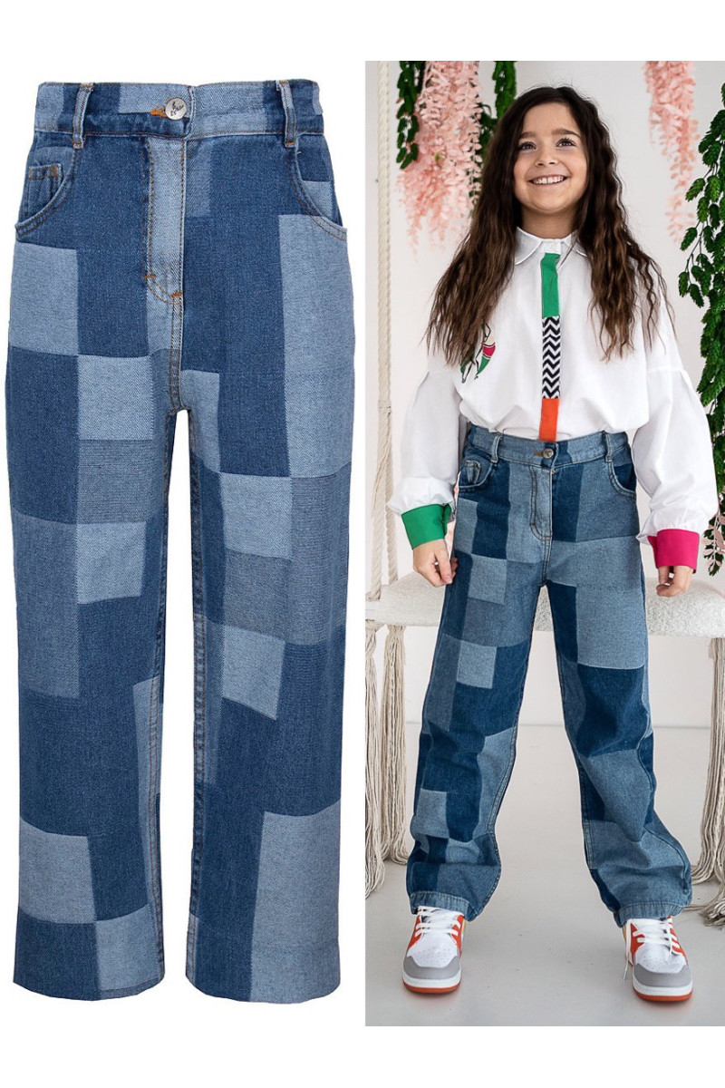 Spodnie jeansowe dla dziewczynki odzież dziecięca Sówka