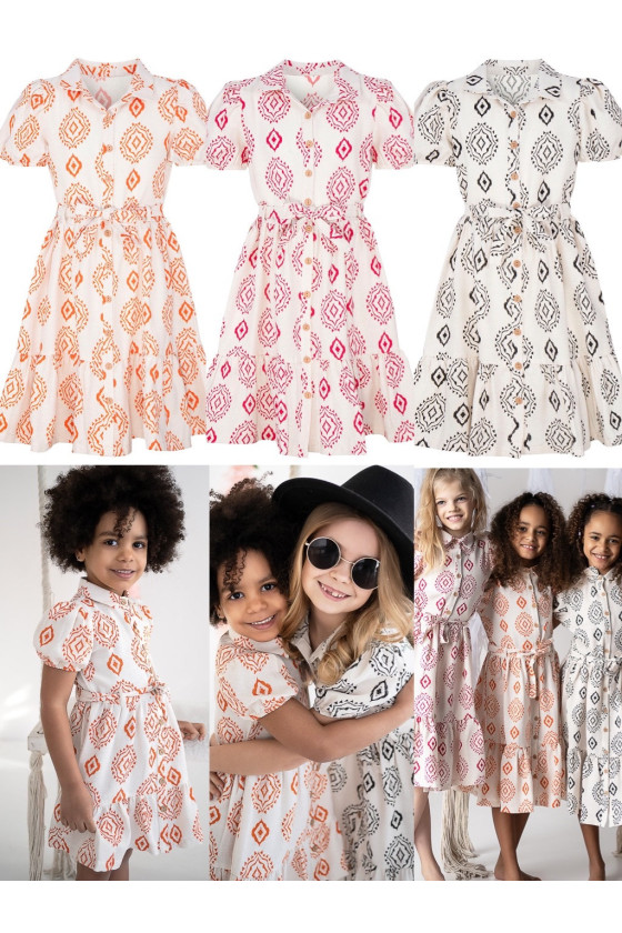 Sukienka boho dla dziewczynki wizytowa komunia wesele odzież dziecięca Sówka