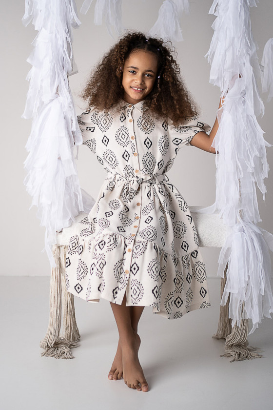 Sukienka dla dziewczynki  sukienka wyjściowa dla dziewczynki odzież dziecięca Sówka