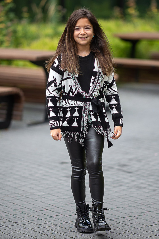 Leginsy eko skórae dla dziewczynki jesień ❤️Sówka❤️ odzież dziecięca