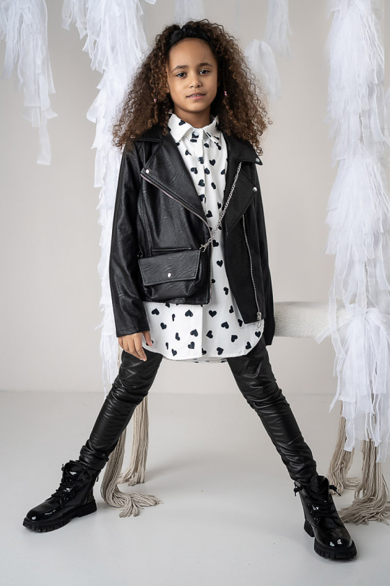 Leginsy eko skórae dla dziewczynki jesień ❤️Sówka❤️ odzież dziecięca