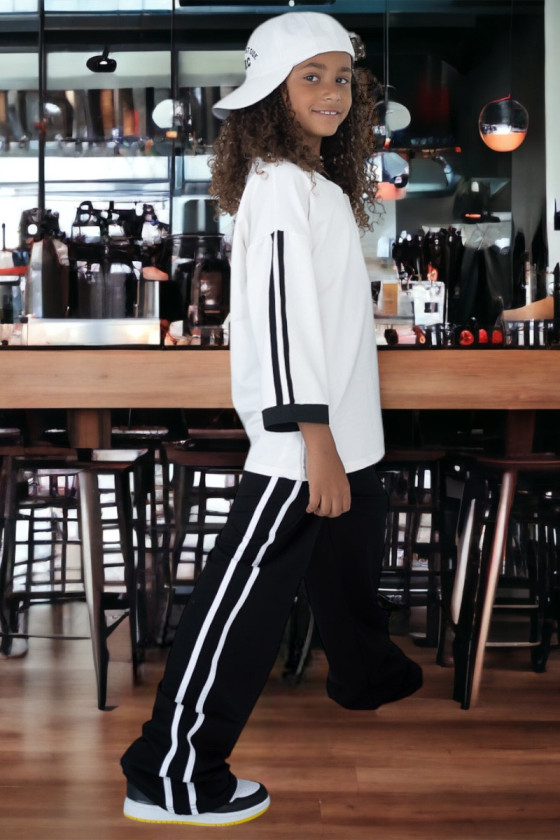 Bluza bawełniana czarna dla dziewczynki bluza do szkoły bluza bawełniana odzież dziecięca Sówka