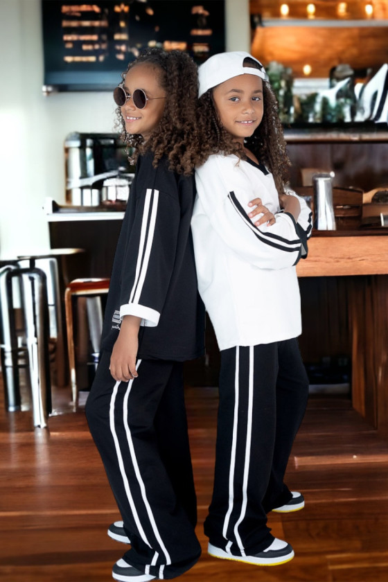 Bluza bawełniana czarna dla dziewczynki bluza do szkoły bluza bawełniana odzież dziecięca Sówka