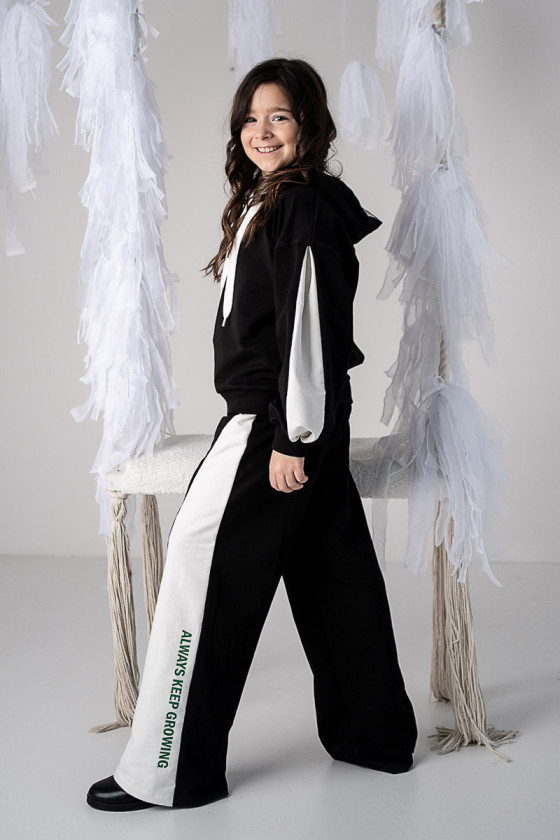 komplet dres zielony fiolet czarny bluza spodnie  odzież dziecięca Sówka