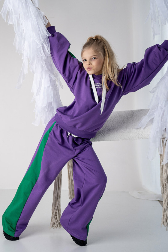 Komplet bawełniany dresowy dla dziewczynki  odzież dziecięca Sówka