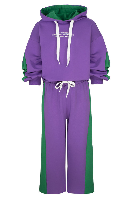 Komplet bawełniany dresowy dla dziewczynki  odzież dziecięca Sówka