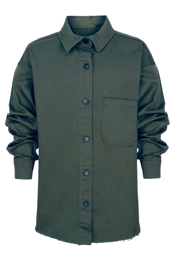 Komplet khaki dla dziewczynki jesień zima odzież dziecięca Sówka