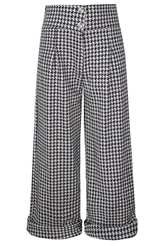 Spodnie w pepitkę dla dziewczynki jesień zima odzież dziecięca Sówka