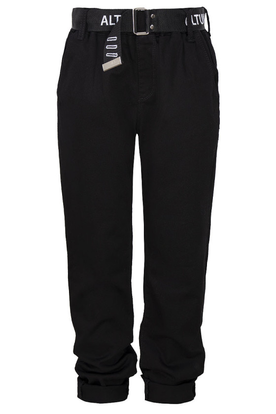 Spodnie dla chłopca pasek w literki jesień zima odzież dziecięca Sówka