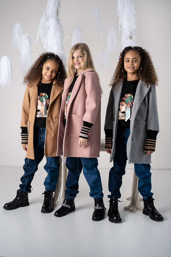 Płaszcz wiosenny dla dziewczynki płaszczyk dziewczęcy kurtka wiosenna odzież dziecięca Sówka