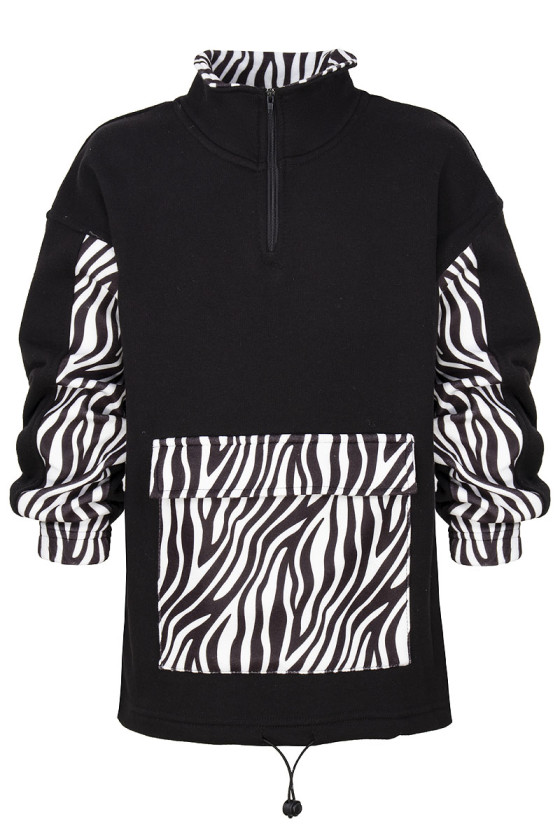 Bluza dla dziewczynki zebra jesień zima odzież dziecięca Sówka