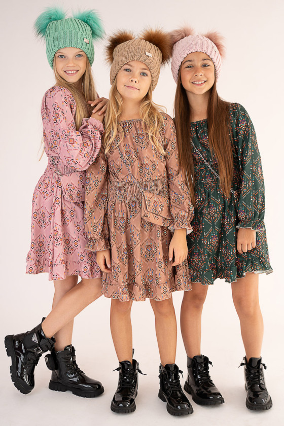 Sukienka dla dziewczynki jesień zima odzież dziecięca Sówka