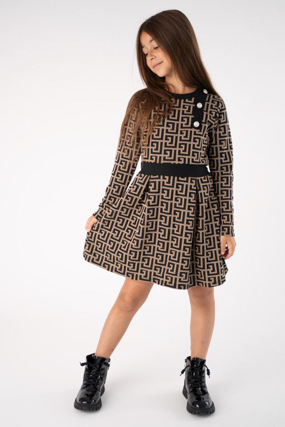 Sukienka dla dziewczynki sukienka do szkoły dla dziewczynki odzież dziecięca Sówka