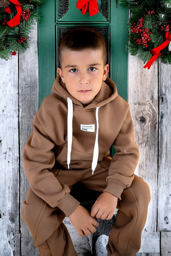 Komplet dresowy ocieplany  dla chłopca bawełna odzież dziecięca Sówka sklep