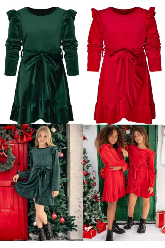 Sukienka dla dziewczynki jesień zima odzież dziecięca Sówka