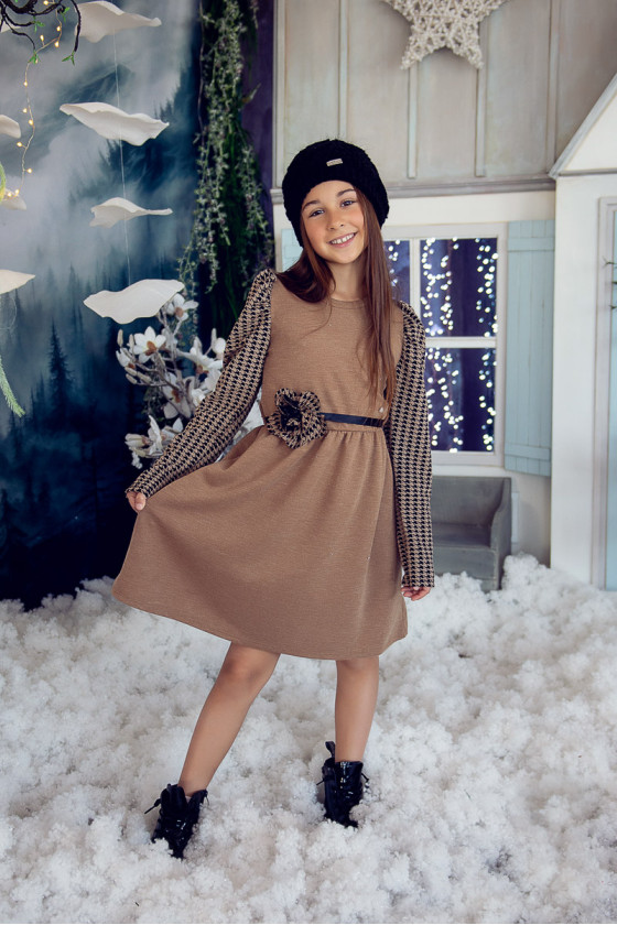 Sukienka dla dziewczynki jesień zima odzież dziecięca Sówka Sukienka dla dziewczynki jesień zima odzież dziecięca Sówka