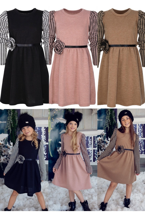 Sukienka dla dziewczynki jesień zima odzież dziecięca Sówka