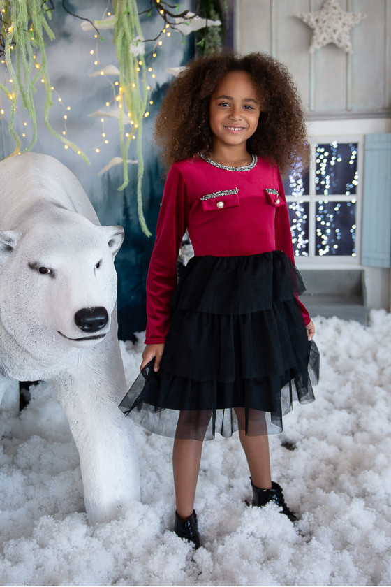 Sukienka dla dziewczynki jesień zima odzież dziecięca Sówka Sukienka dla dziewczynki jesień zima odzież dziecięca Sówka