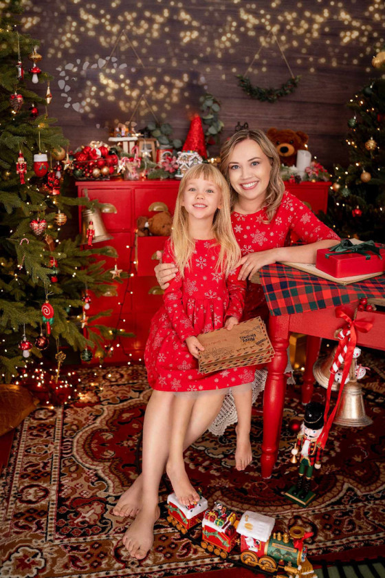 Sukienka Mama i Córka Red Stars Sukienka Mama i Córka Red Stars