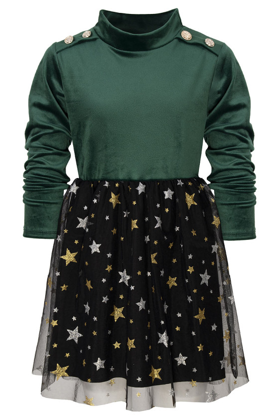 Sukienka świąteczna dla dziewczynki boże narodzenie gwiazdka odzież dziecięca
