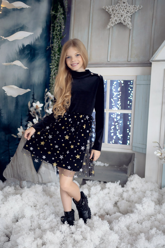 Sukienka świąteczna dla dziewczynki odzież dziecięca boże narodzenie gwiazdka świąteczna Sówka