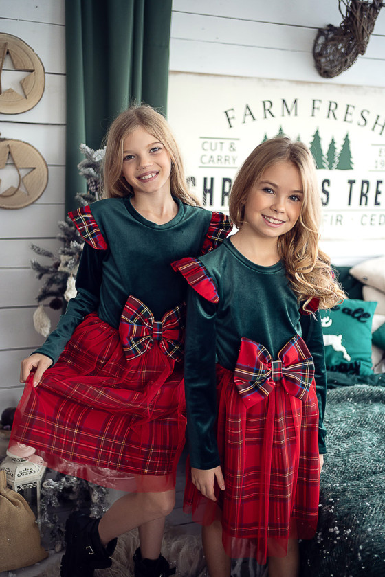 Sukienka świąteczna dla dziewczynki odzież dziecięca boże narodzenie gwiazdka świąteczna Sówka Sukienka świąteczna dla dziewczynki odzież dziecięca boże narodzenie gwiazdka świąteczna Sówka