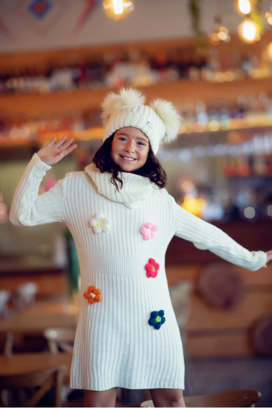 Sukienka dla dziewczynki jesień zima odzież dziecięca Sówka