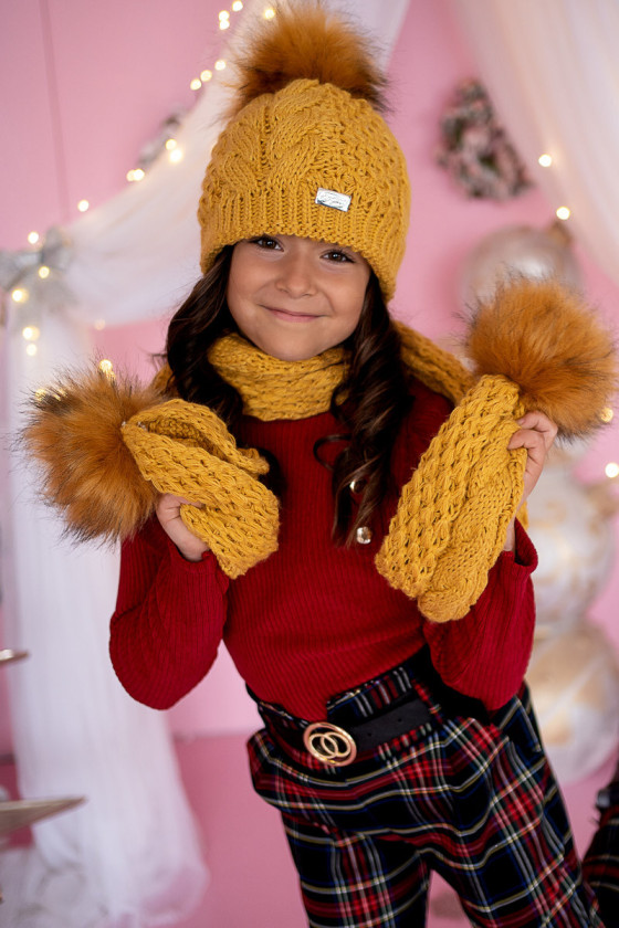 Spodnie pepitka ocieplane dla dziewczynki zimowe sówka odzież dziecięca