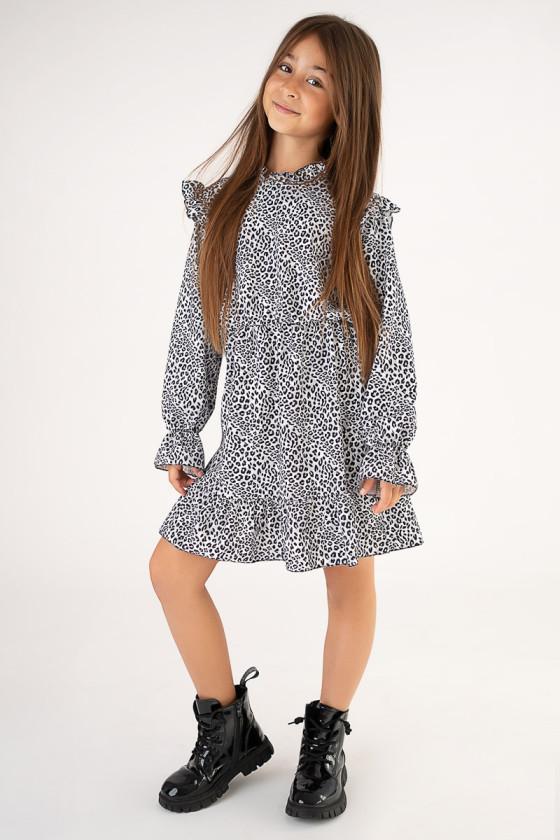 Sukienka dla dziewczynki sukienka do szkoły dla dziewczynki odzież dziecięca Sówka