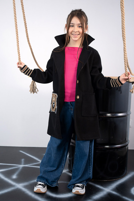 Płaszcz wiosenny dla dziewczynki płaszczyk dziewczęcy kurtka wiosenna odzież dziecięca Sówka