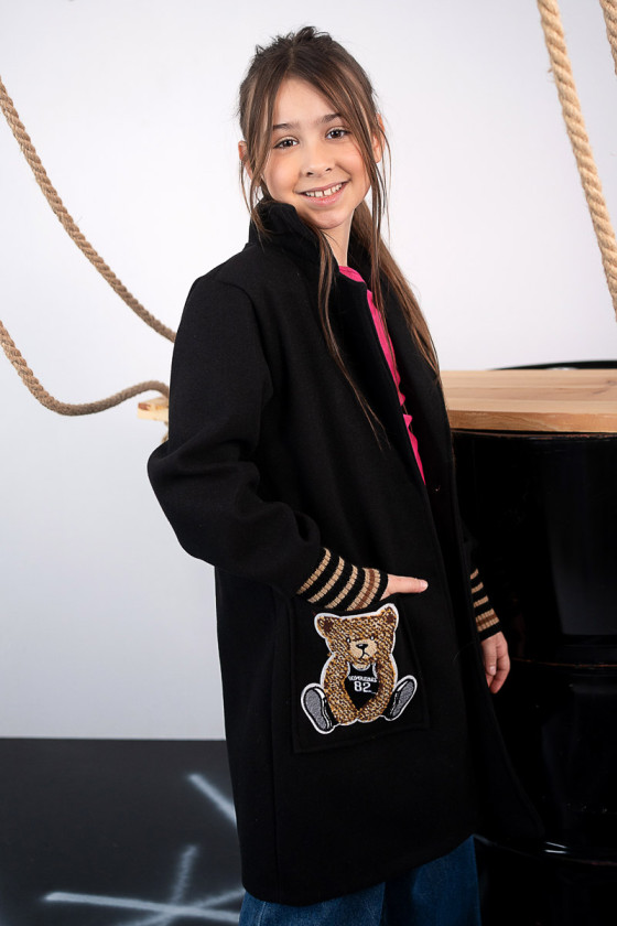 Płaszcz wiosenny dla dziewczynki płaszczyk dziewczęcy kurtka wiosenna odzież dziecięca Sówka