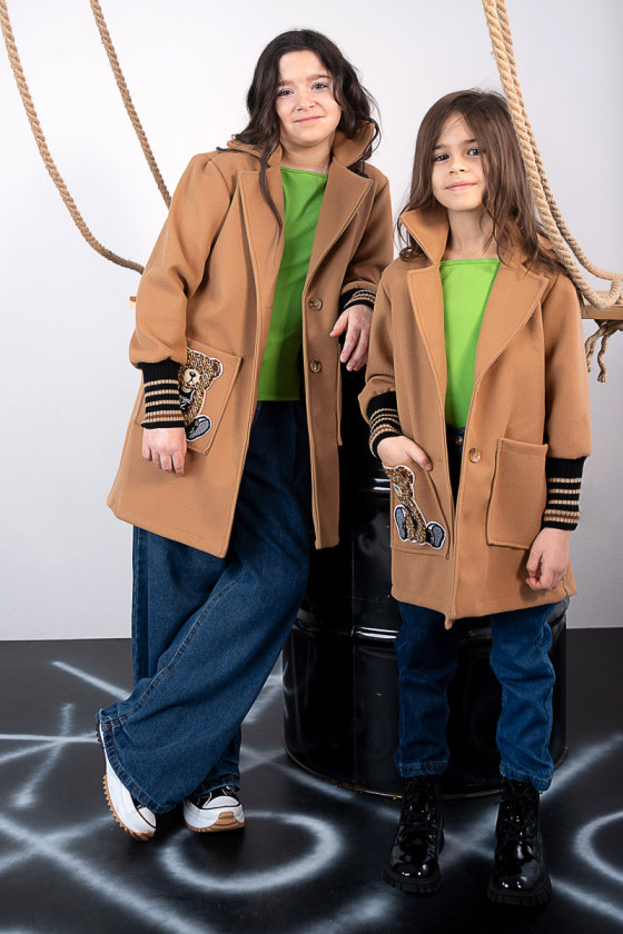 Płaszcz dla dziewczynki odzież dziecięca Sówka