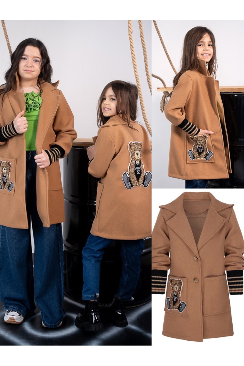 Płaszcz dla dziewczynki odzież dziecięca Sówka