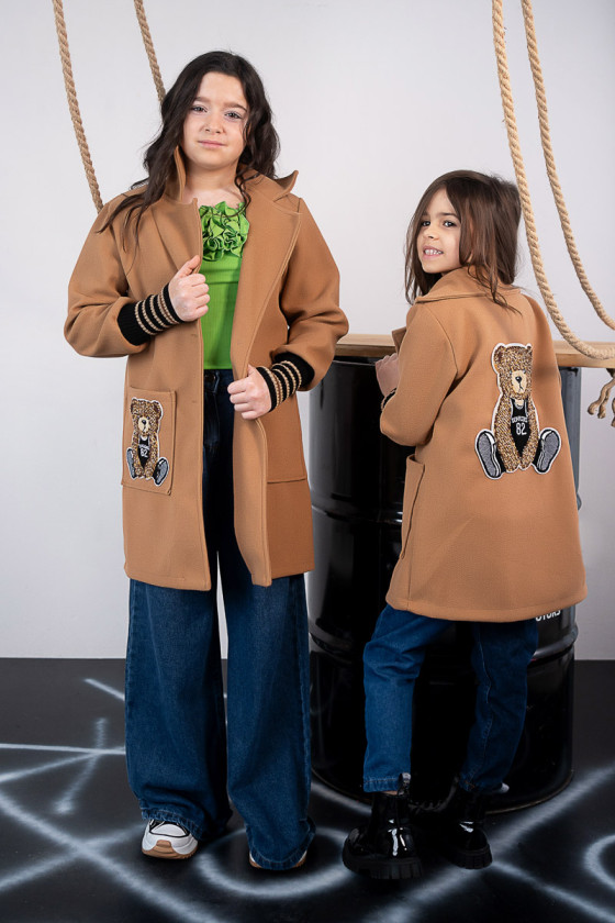 Płaszcz dla dziewczynki odzież dziecięca Sówka