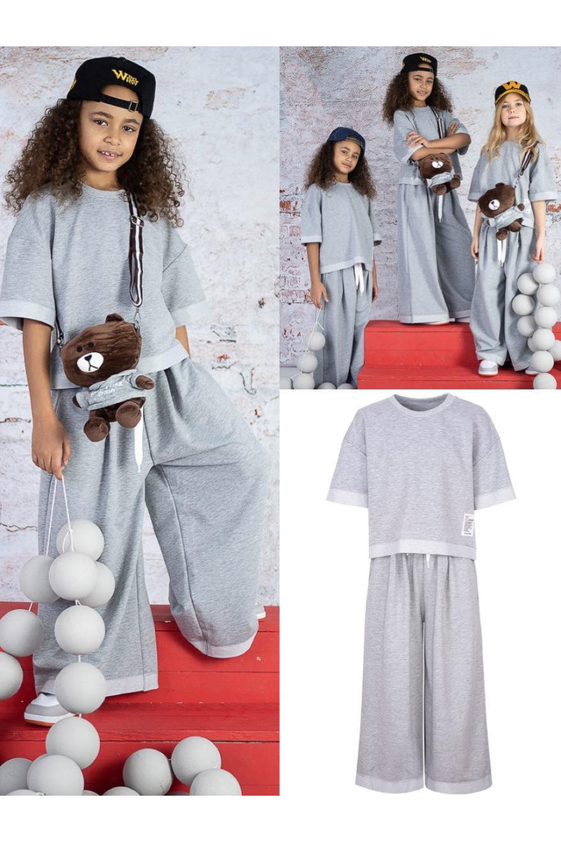 Komplet dresowy bawełniany dla dziewczynki odzież dziecięcy Sówka