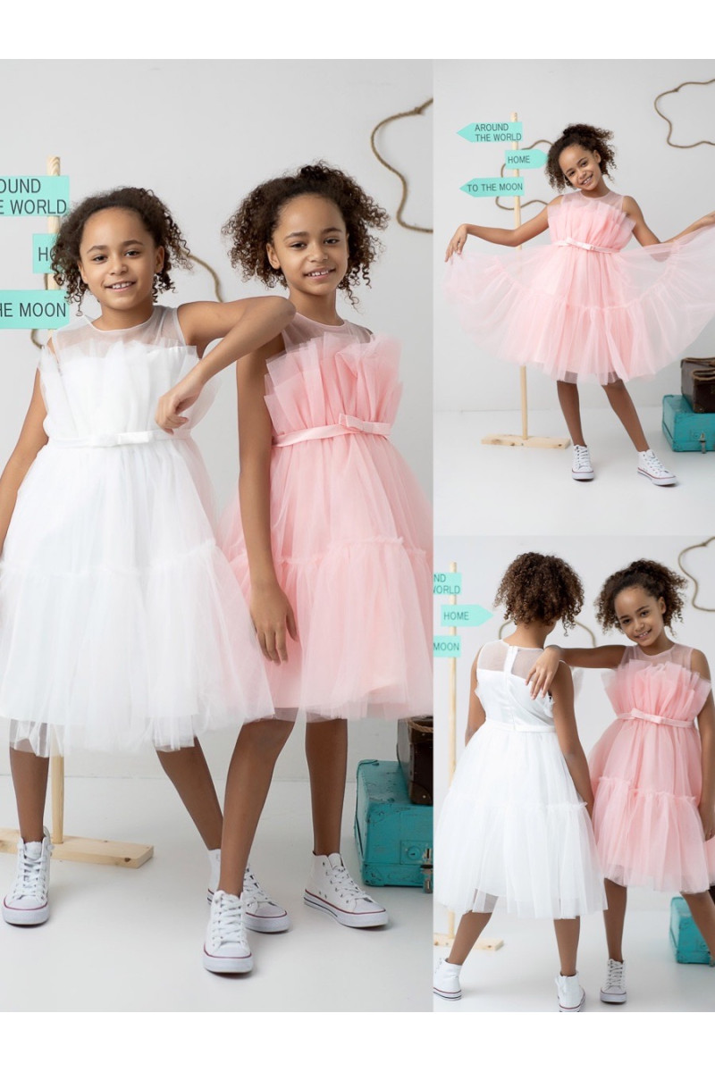 sukienka dla dziewczynki komunijna , weselna , balowa, wizytowa odzież dziecięca sówka