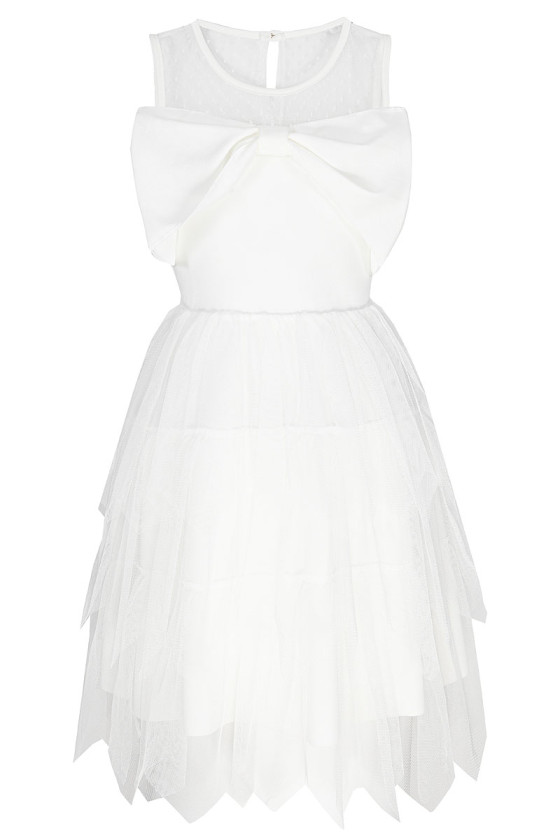 Sukienka na komunie, sukienka weselna, sukienka wizytowa sukienka biała sukienka pudrowa odzież dziecięca sówka