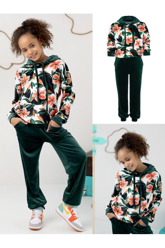 Komplety dla dziewczynki Velvet zielony