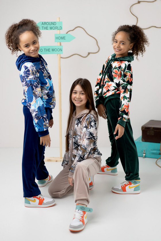 Komplety dla dziewczynki Velvet granat