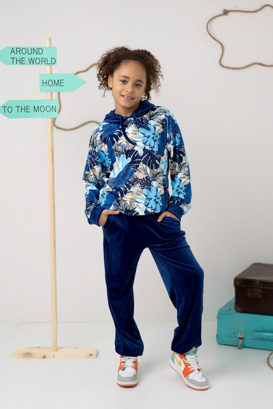 komplet welurowy dla dziewczynki dres welurowy odzież dziecięca sówka sklep