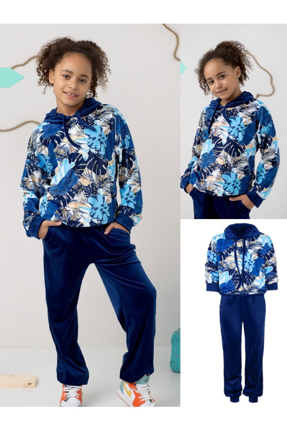 Komplety dla dziewczynki Velvet granat