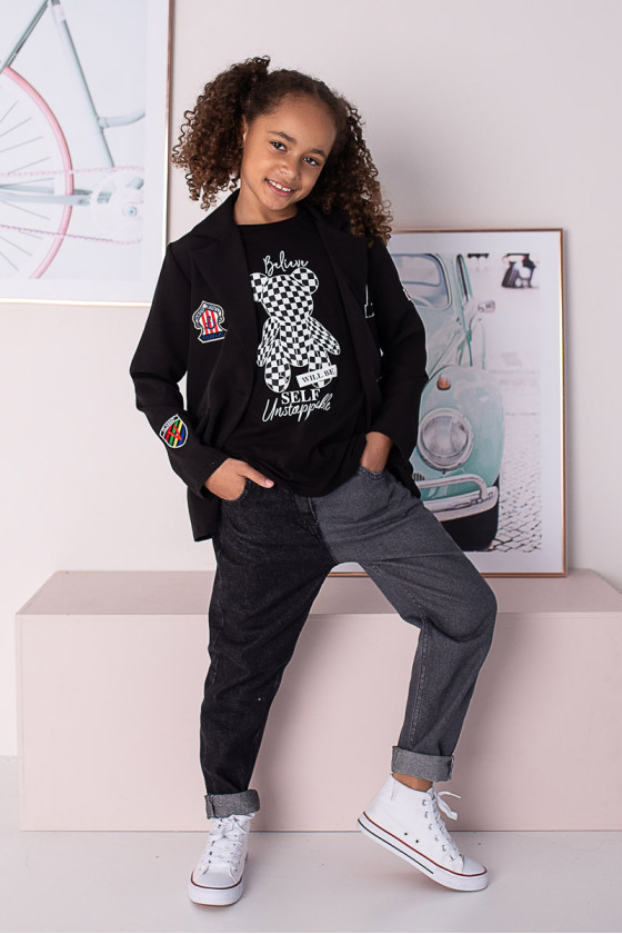 Marynarka dla dziewczynki odzież dziecięca Sówka